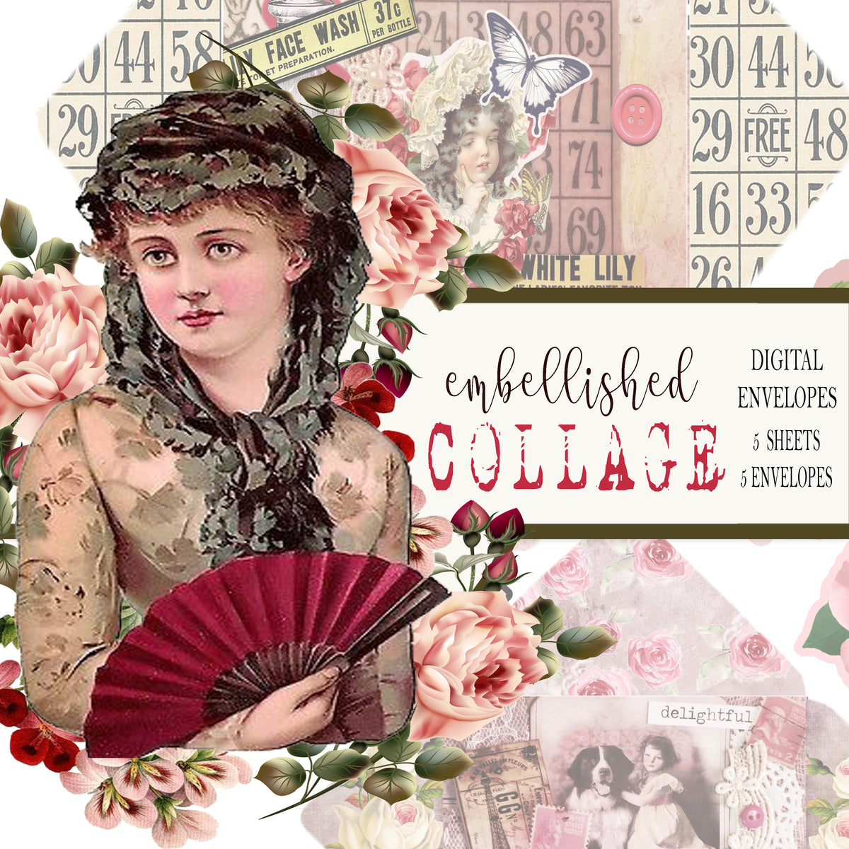 Embellished Collage - Digital Journal Kit - Bundle Pack