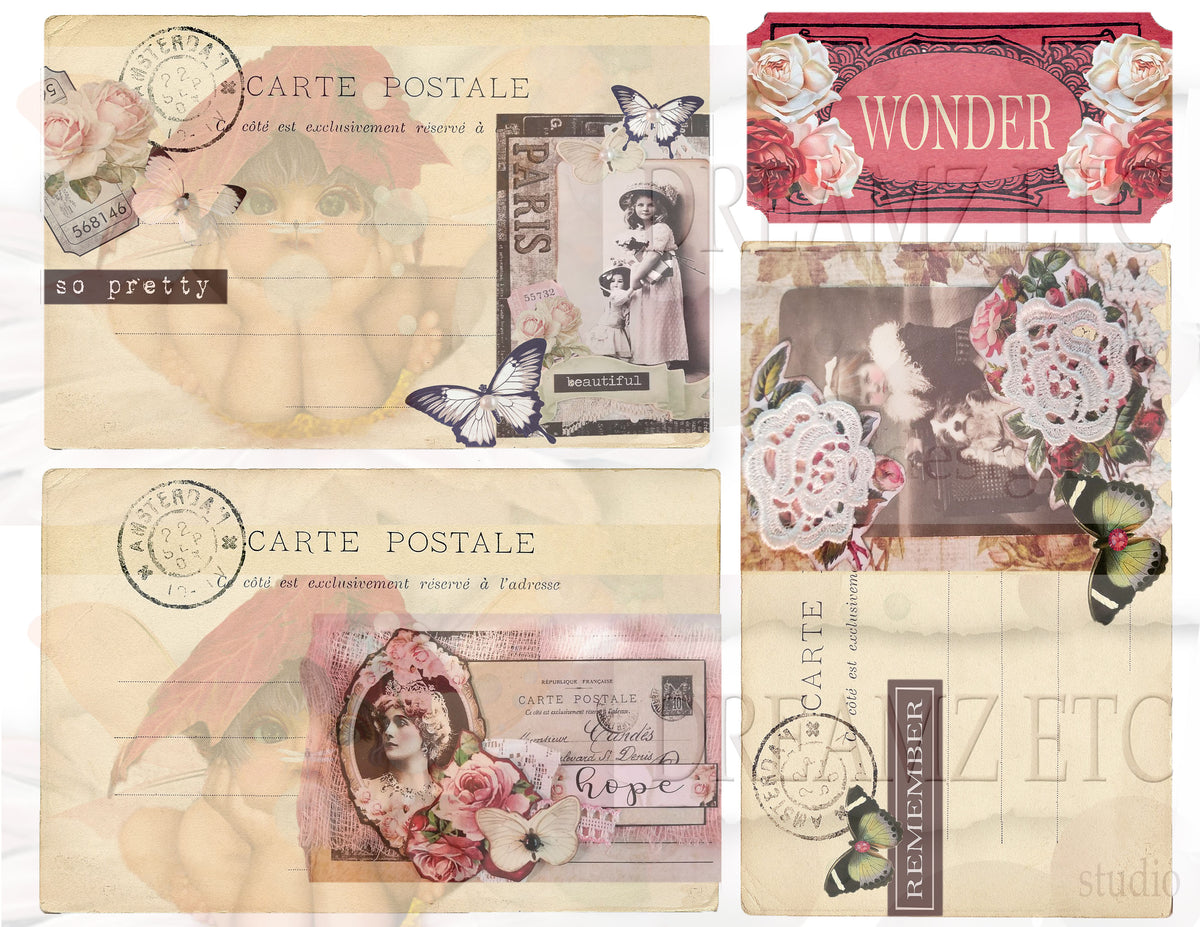 Embellished Collage - Digital Journal Kit - Bundle Pack