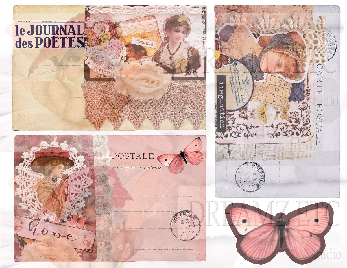 Embellished Collage - Digital Journal Kit - Bundle Pack
