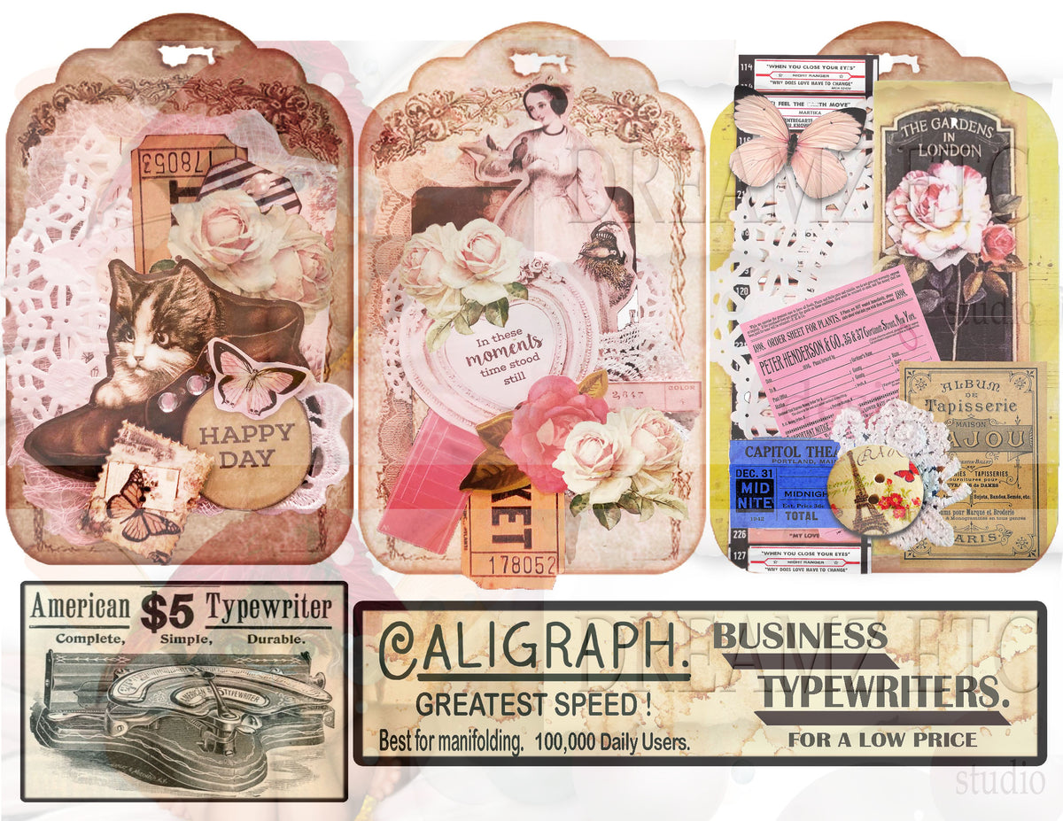 Embellished Collage - Digital Journal Kit - Bundle Pack