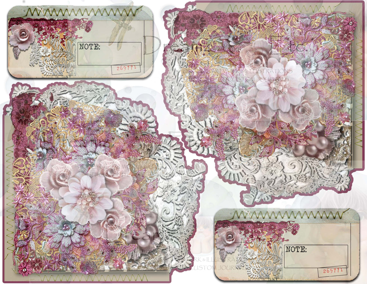 Embroidered Lace - Digital Journal Kit - Bundle Pack