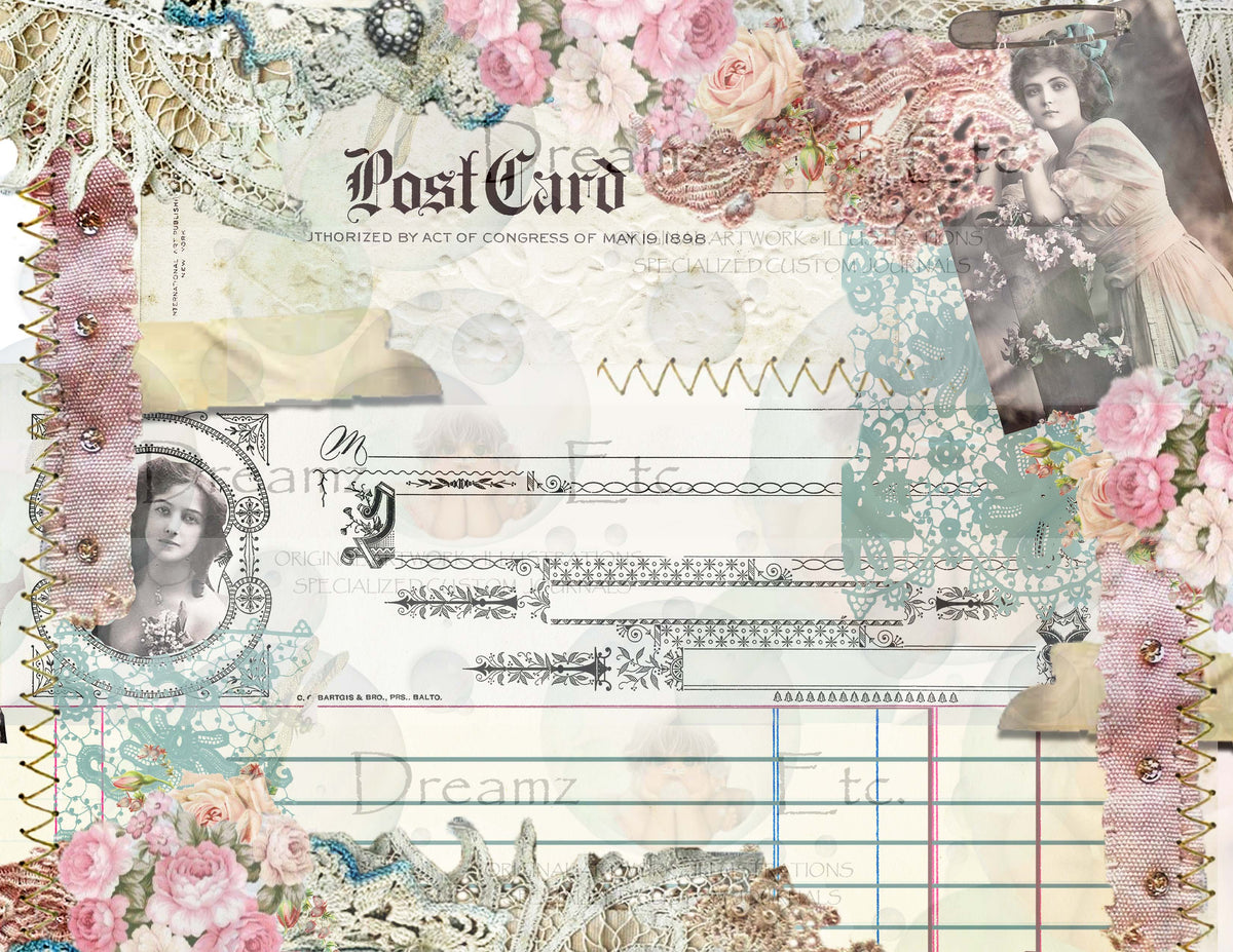 Embroidered Lace - Digital Journal Kit - Bundle Pack