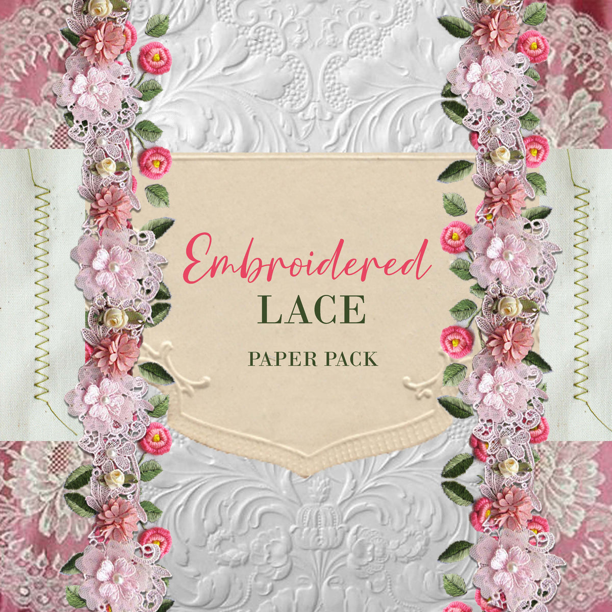 Embroidered Lace - Digital Journal Kit - Bundle Pack