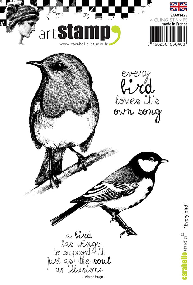 Carabelle Studio - "Cling Stamp A6 : "Every Bird" *