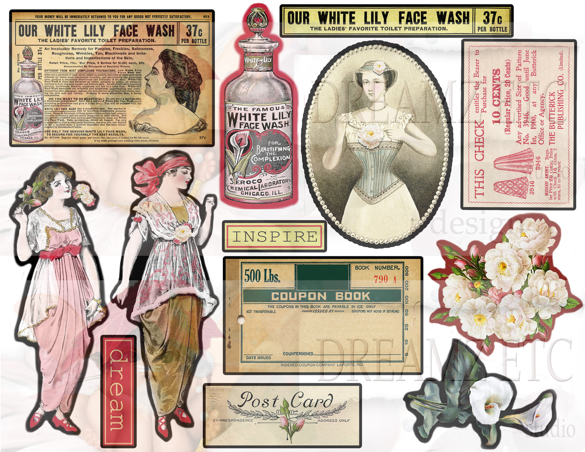 Embellished Collage - Digital Journal Kit - Bundle Pack