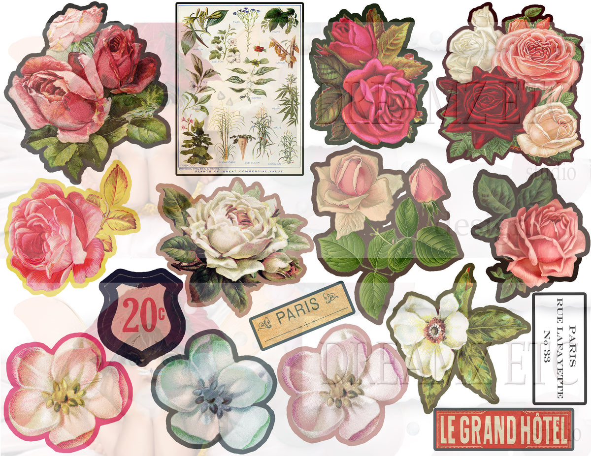 Embellished Collage - Digital Journal Kit - Bundle Pack