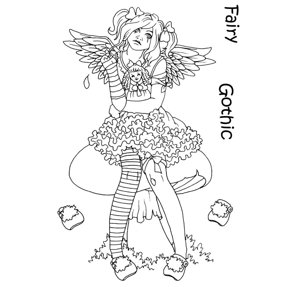 Fairies - Gothic Fairy - The Card Hut Clear Stamps 6"X4" By Linda Ravenscroft