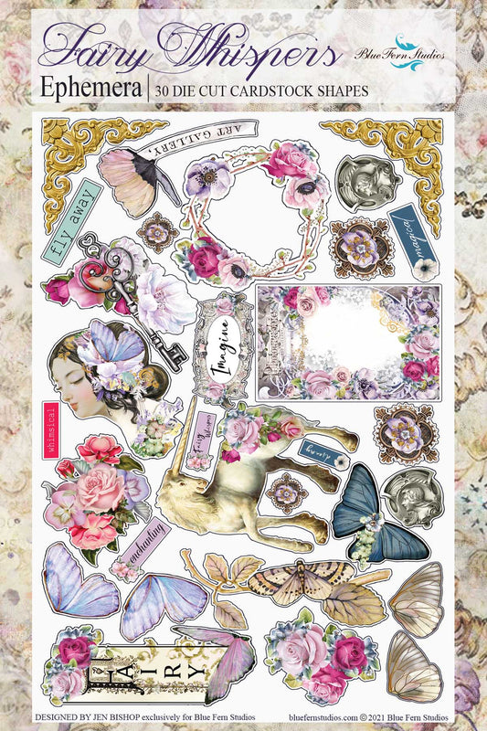 Blue Fern Studios - Fairy Whispers Ephemera 1 - By Jen Bishop