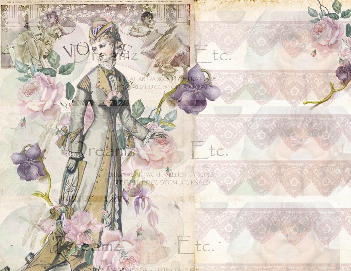Fashion Bazaar - Lined Papers - Digital