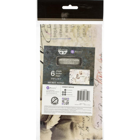 Finnabair Mixed Media Tissue Paper - Secret Notes