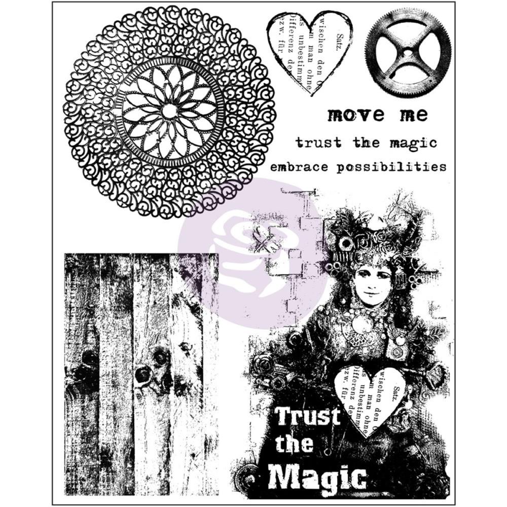 Prima Marketing - Finnabair - Cling Rubber Stamp Set - Trust the Magic