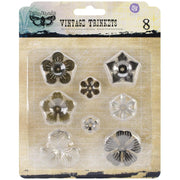 Finnabair Vintage Mechanicals Metal Trinkets - Mini Flowers