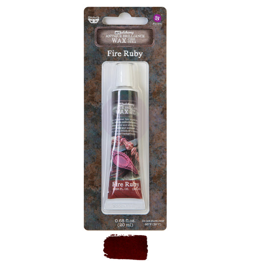 Finnabair Art Alchemy Antique Brilliance Wax - Fire Ruby