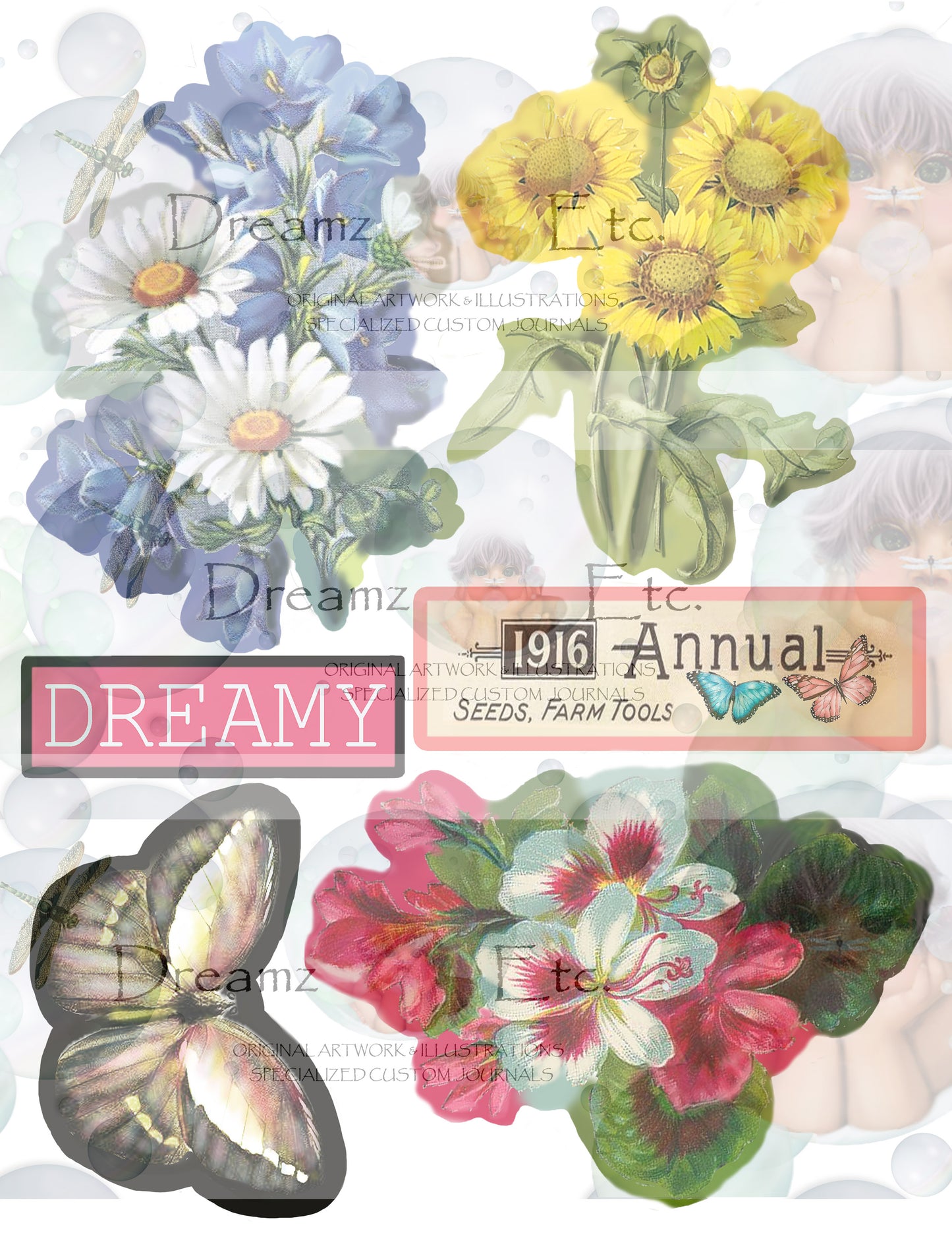 Vintage Floral EZ CUTZ Bundle Pack
