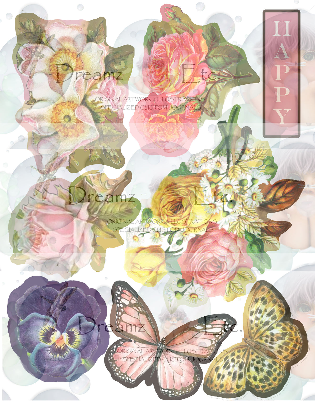 Vintage Floral EZ CUTZ Bundle Pack