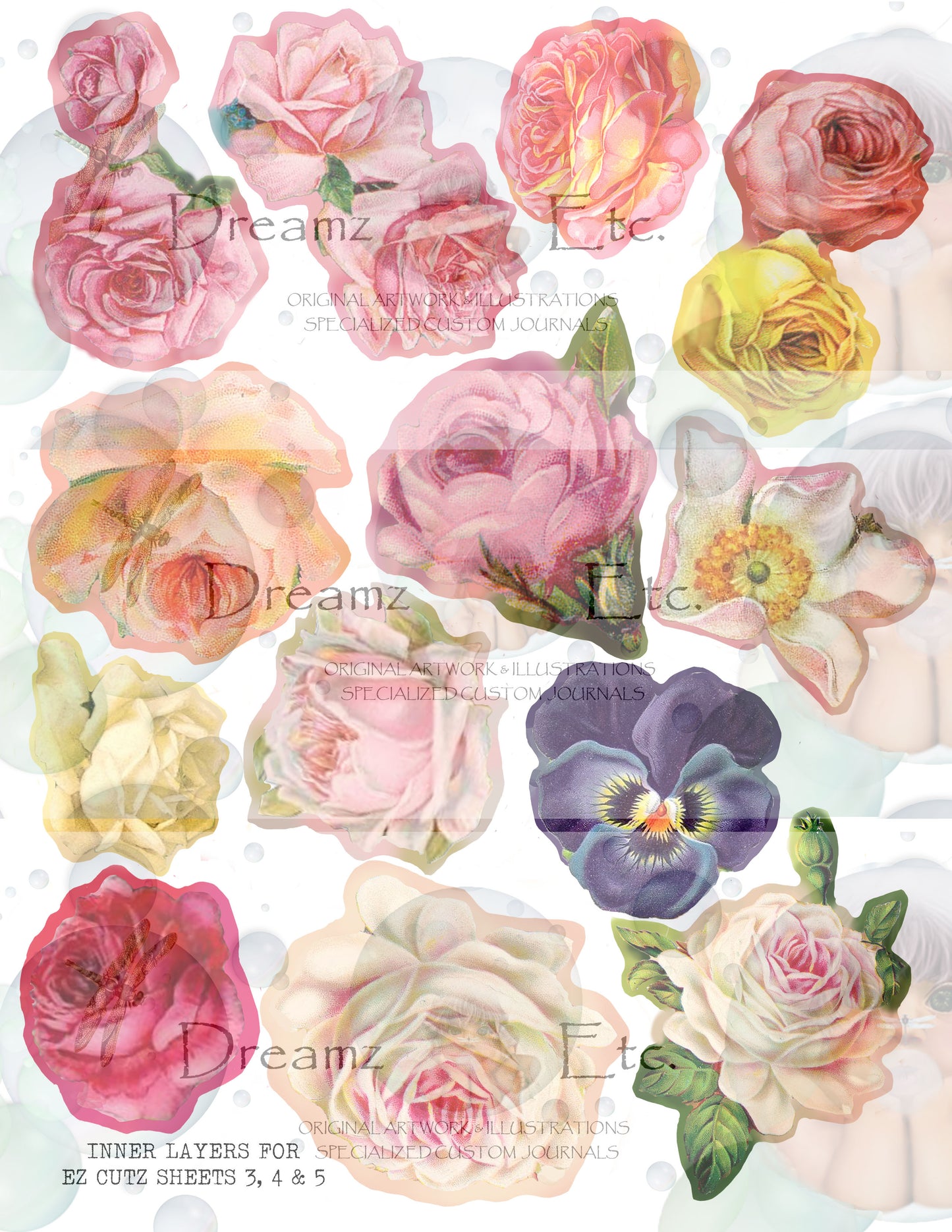 Vintage Floral EZ CUTZ Bundle Pack