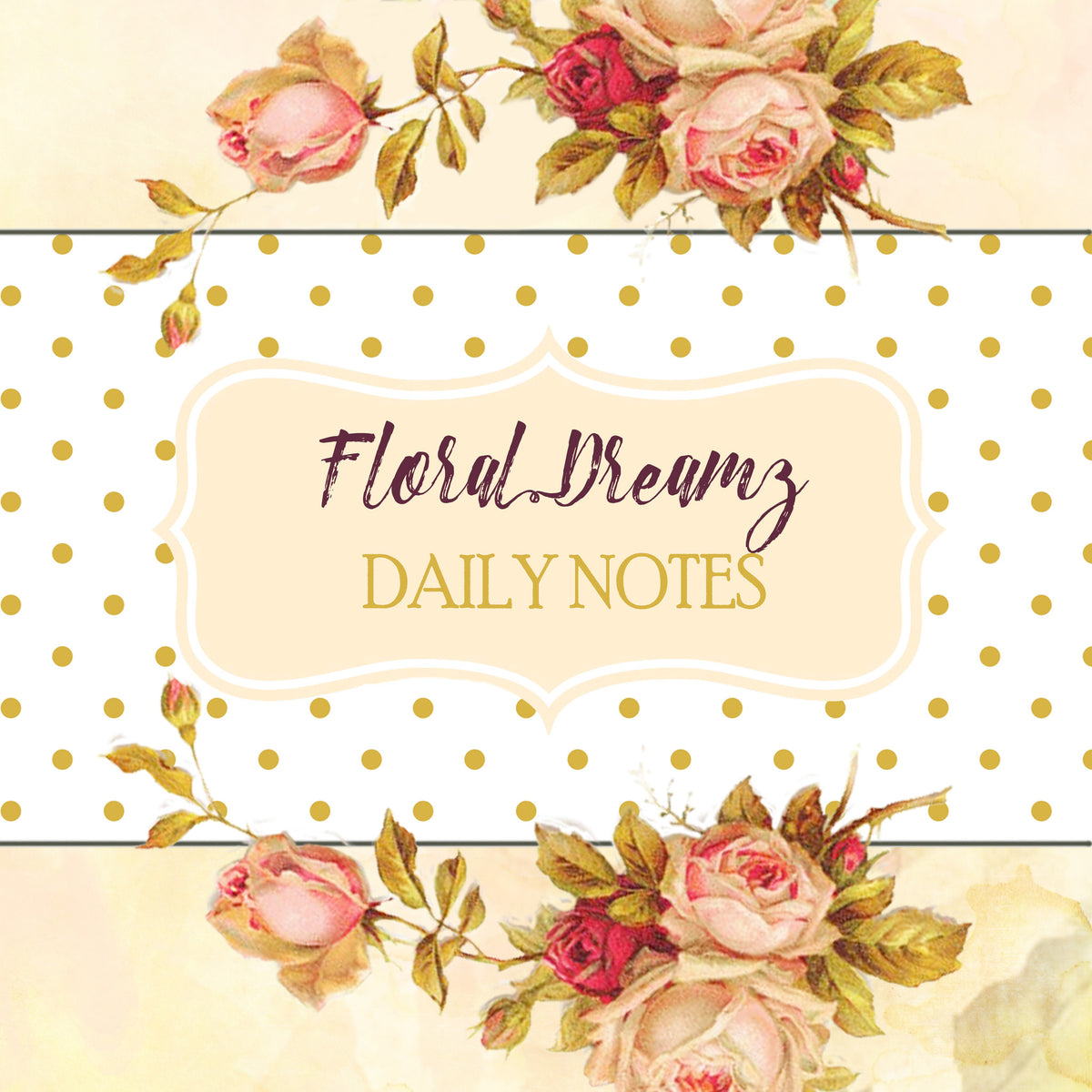 Floral Dreamz Planner/Journal - Daily Notes Lined Paper - Printable