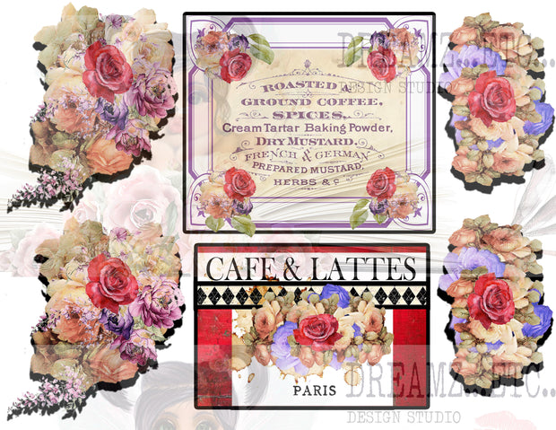 French Cafe - Digital Journal Kit - Bundle Pack