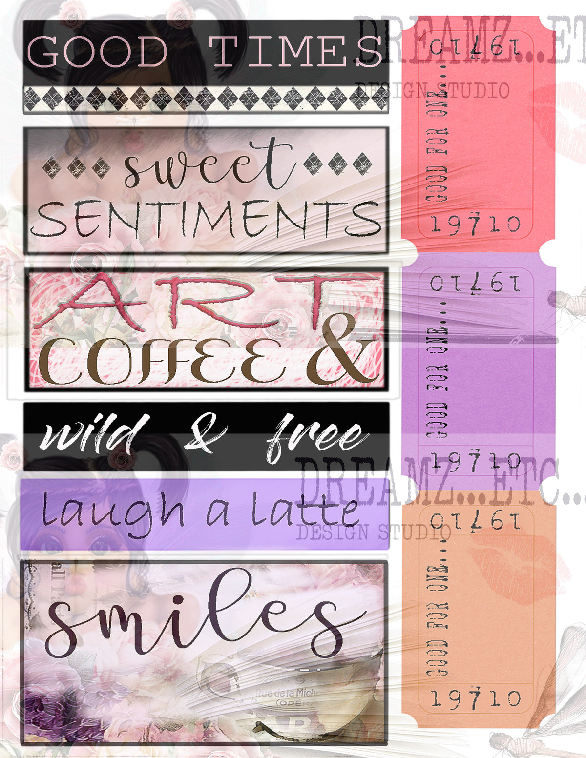 French Cafe - Digital Journal Kit - Bundle Pack