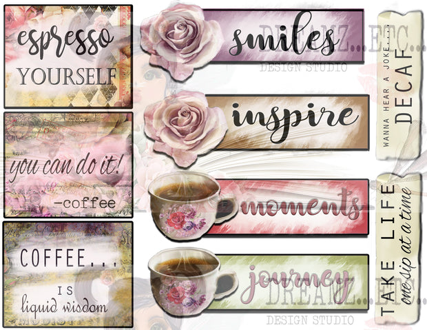 French Cafe - Digital Journal Kit - Bundle Pack