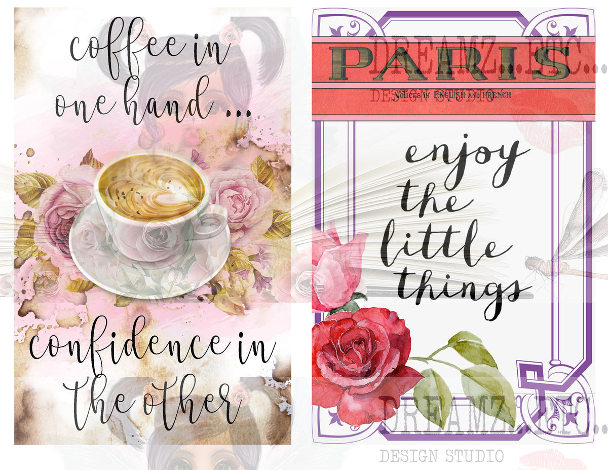 French Cafe - Digital Journal Kit - Bundle Pack