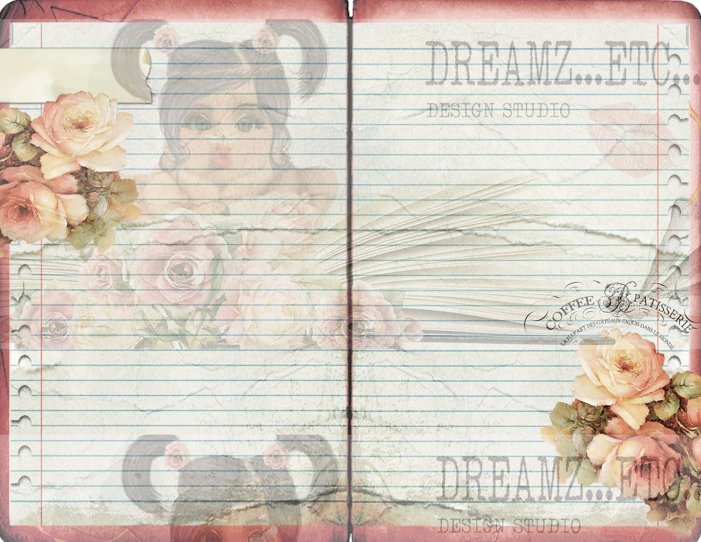 French Cafe - Digital Journal Kit - Bundle Pack