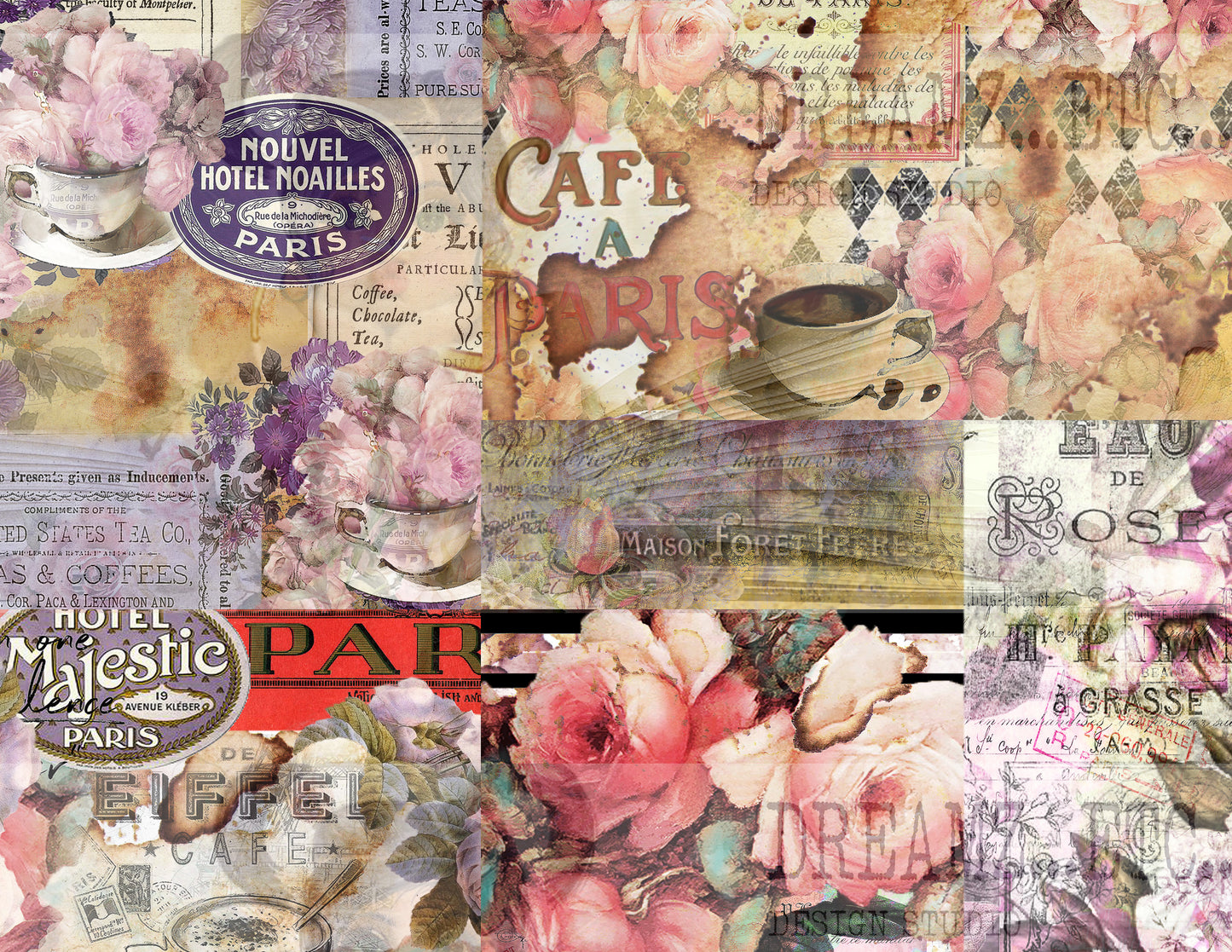 French Cafe - Digital Journal Kit - Bundle Pack
