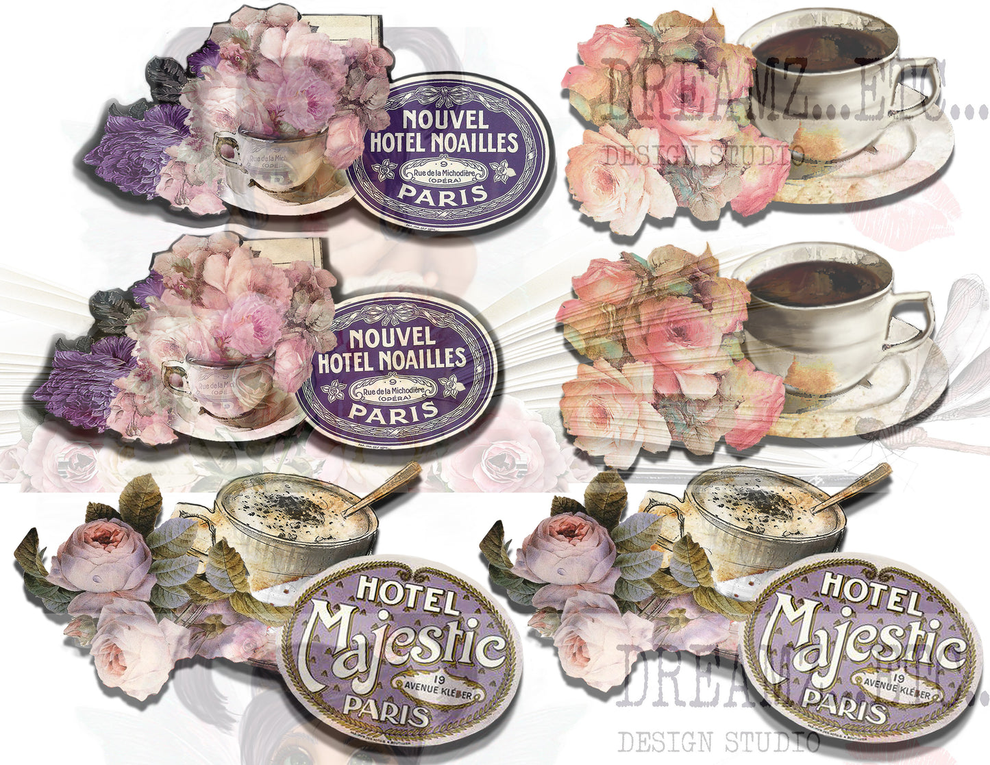 French Cafe - Digital Journal Kit - Bundle Pack