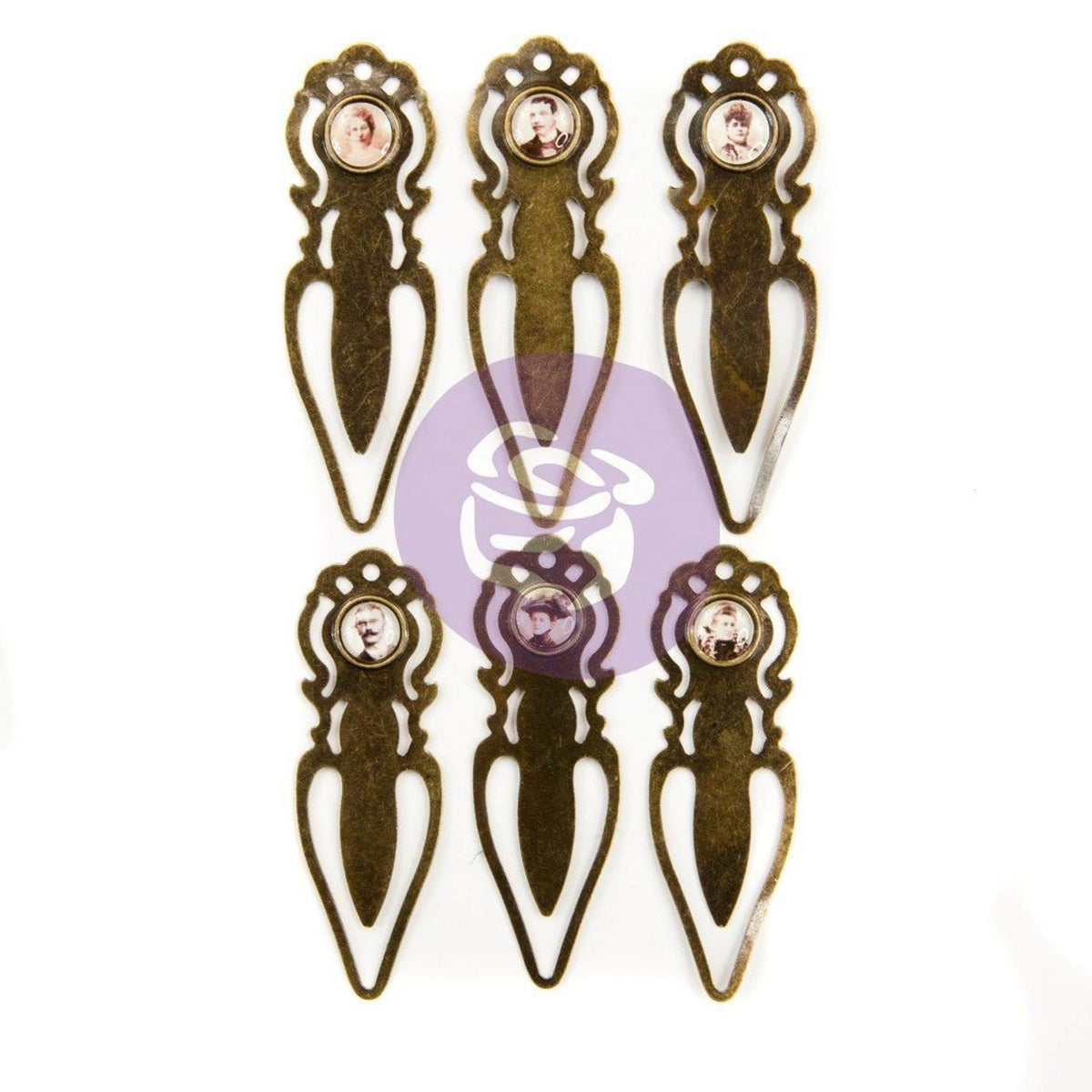 Prima - Finnabair - Victorian Book Art Clips - Art Daily Planner Epoxy Paper Clips