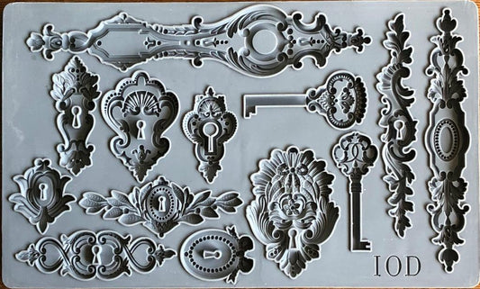 Lock and Key Decor Mould by IOD - Iron Orchid Designs - BACK IN STOCK
