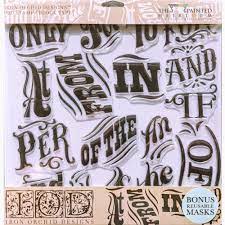 Iron Orchid  Décor Stamp Set - 12x12 - Block Type