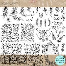 Iron Orchid  Décor Stamp Set - 12x12 - Alphabellies