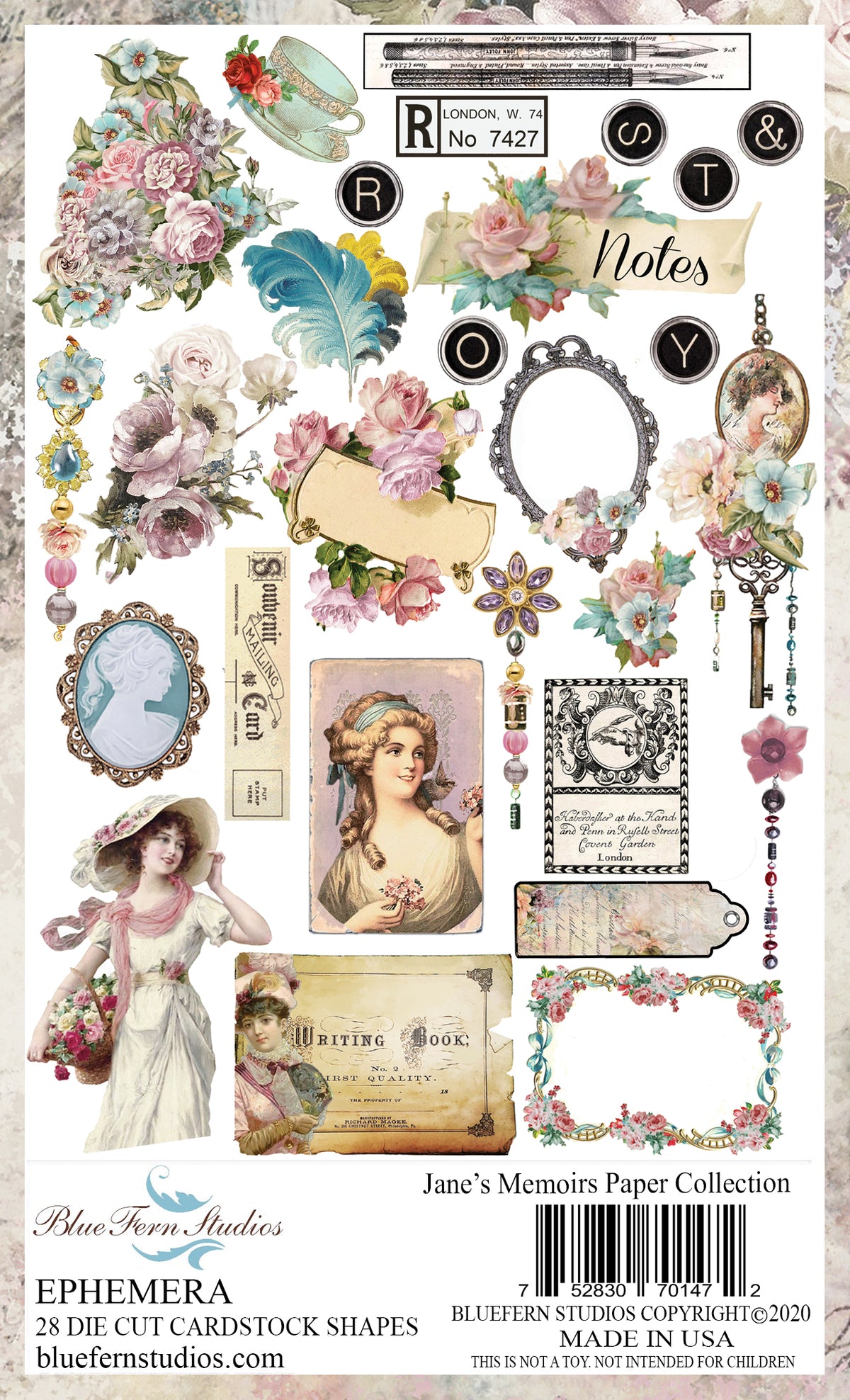 Blue Fern Studios - Jane's Memoirs Ephemera - Jane's Memoirs Collection- by Jen Bishop
