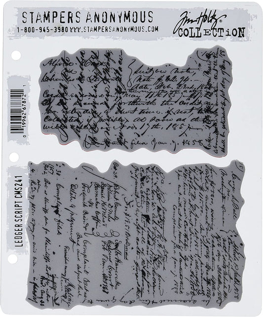 TIM HOLTZ - STAMPER'S ANONYMOUS - LEDGER SCRIPT STAMP