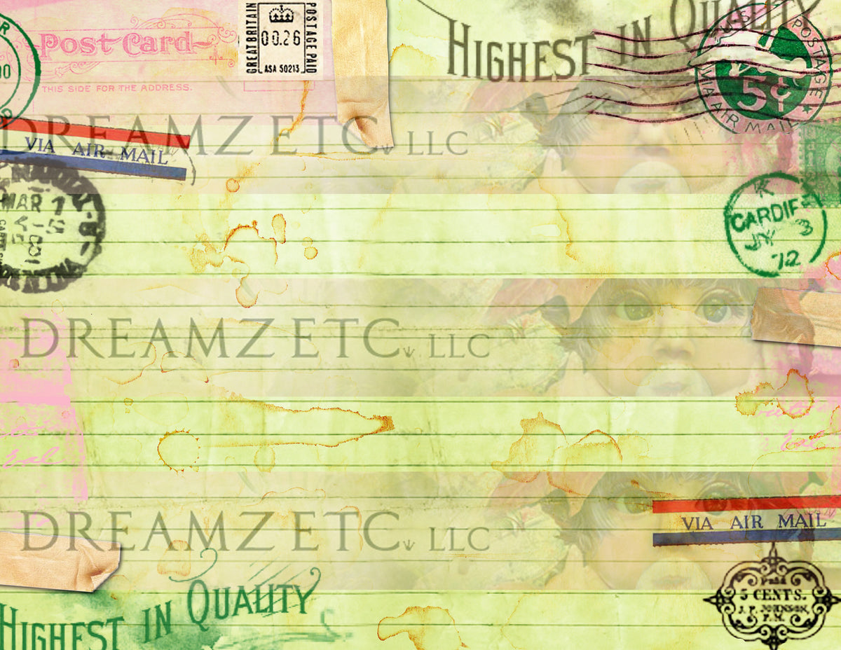 Via Post Lined Journal Paper Pack - Digital - 10 Designs