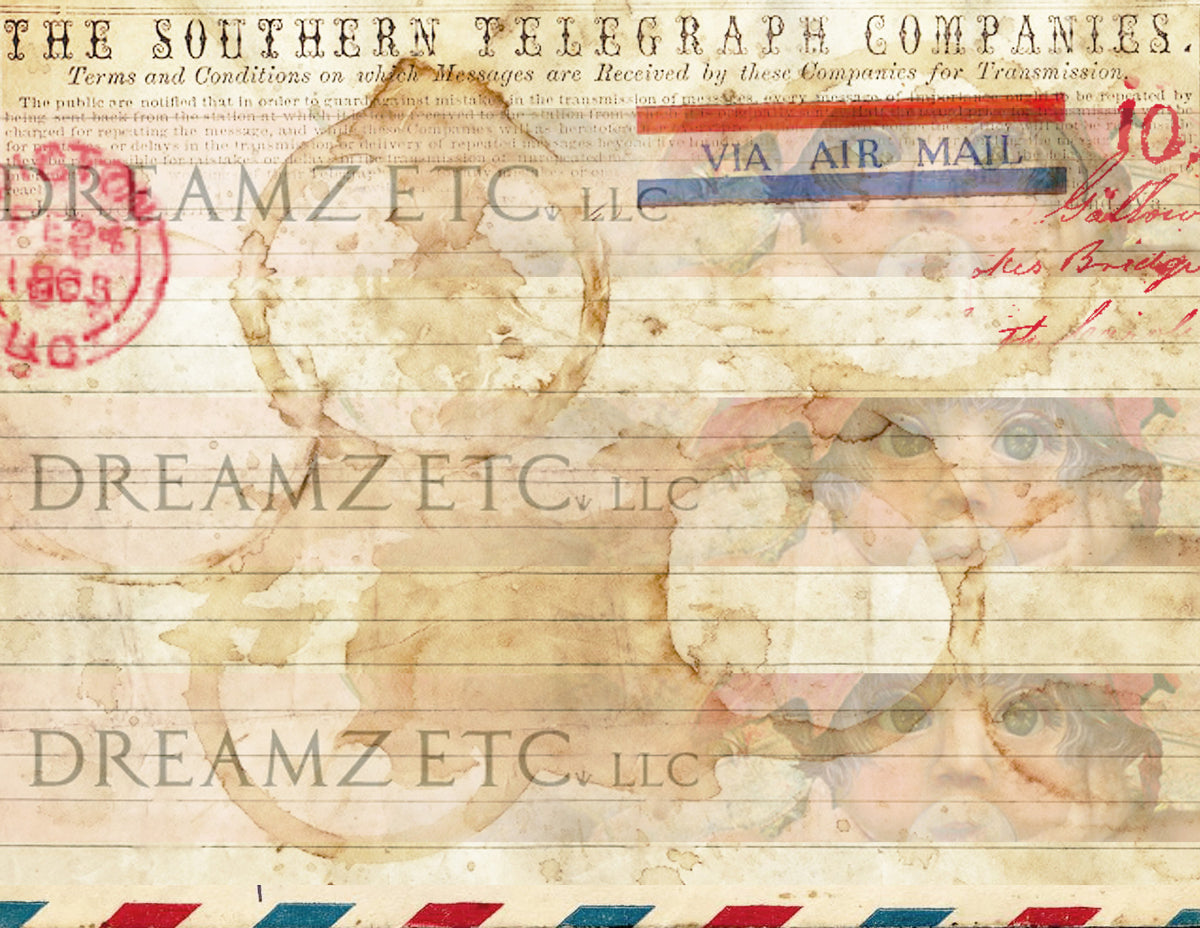 Via Post Lined Journal Paper Pack - Digital - 10 Designs