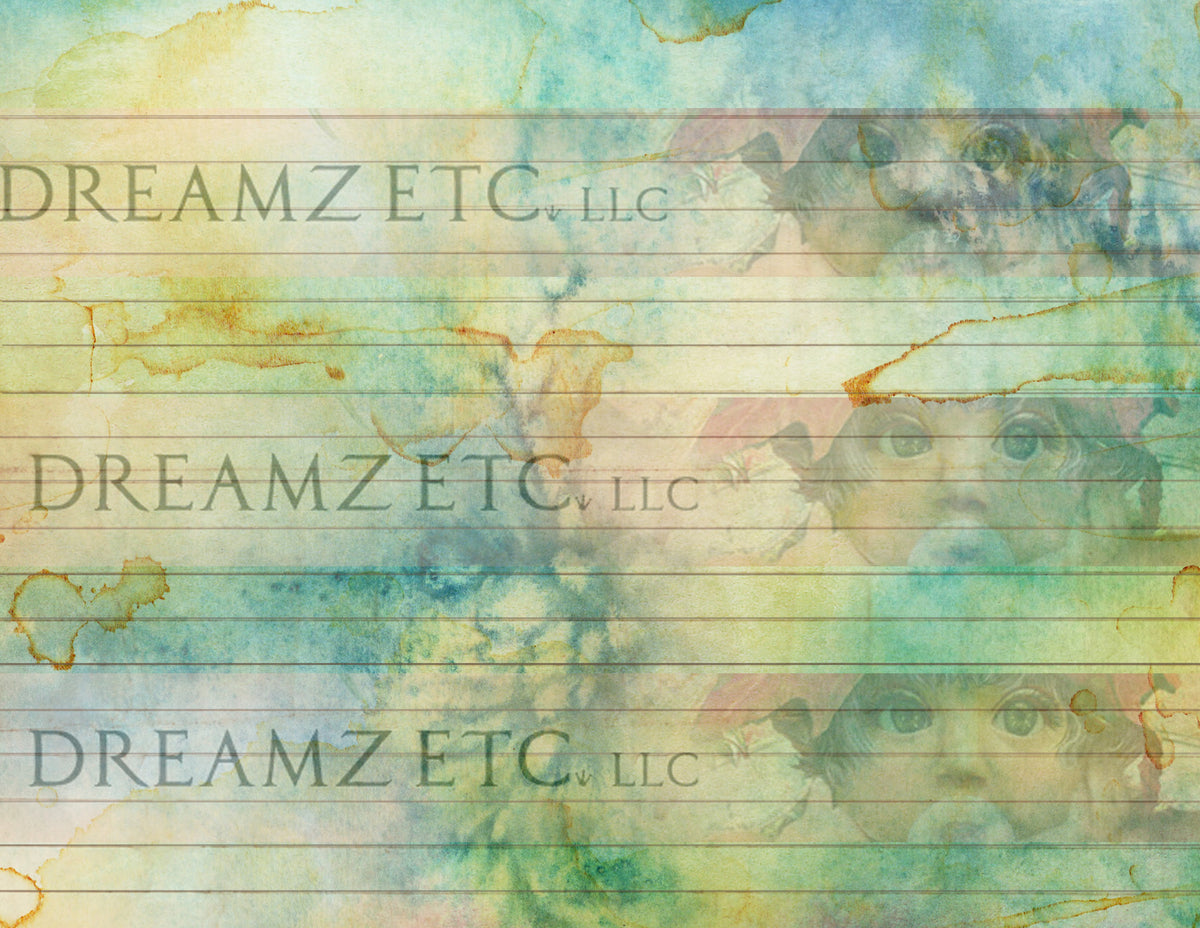 Watercolor Lined Journal Paper Pack - Digital - 10 Designs