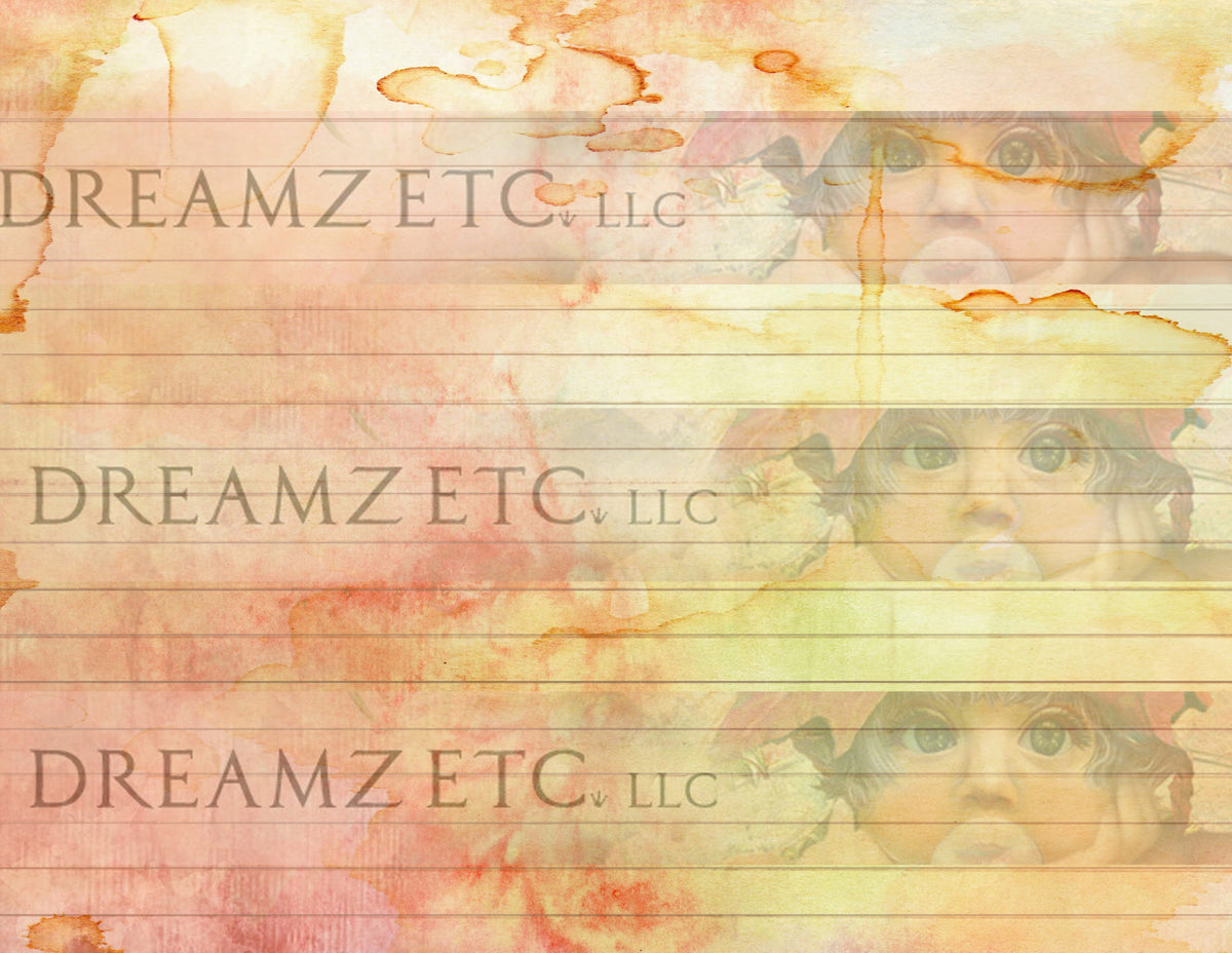 Watercolor Lined Journal Paper Pack - Digital - 10 Designs