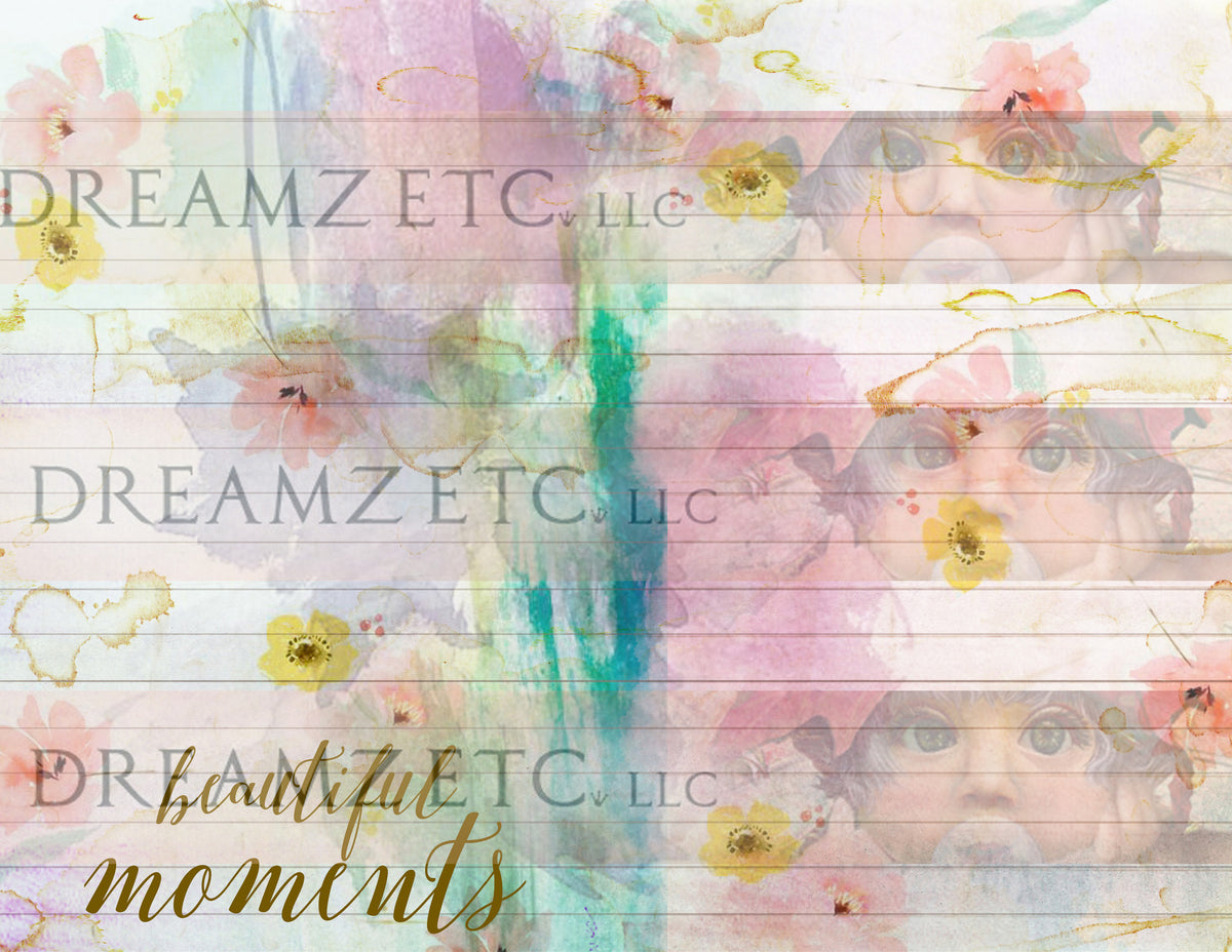 Watercolor Lined Journal Paper Pack - Digital - 10 Designs