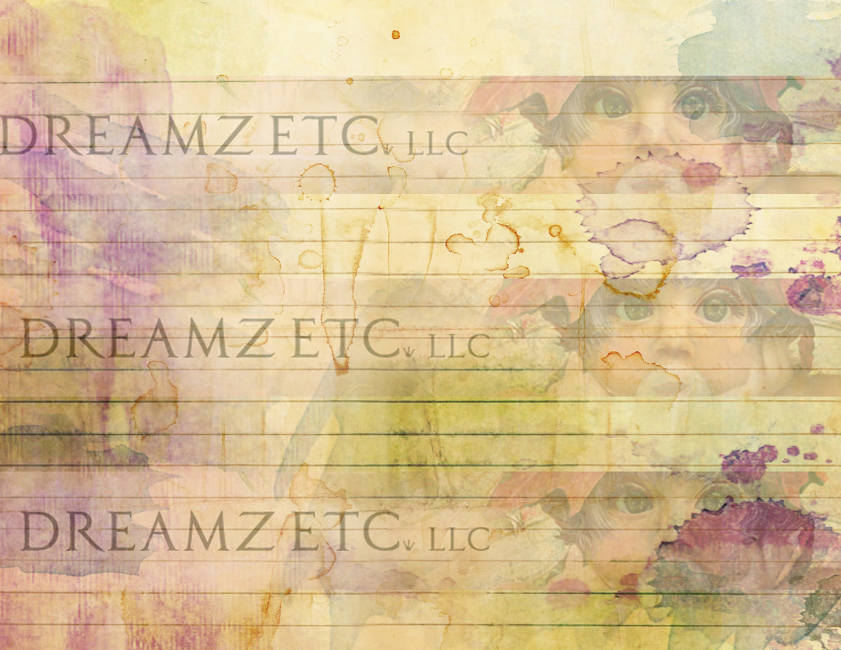 Watercolor Lined Journal Paper Pack - Digital - 10 Designs