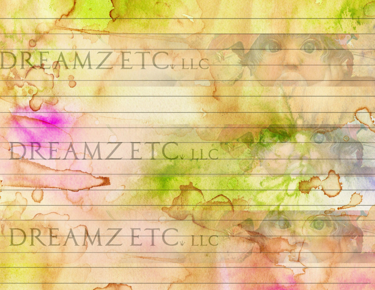 Watercolor Lined Journal Paper Pack - Digital - 10 Designs