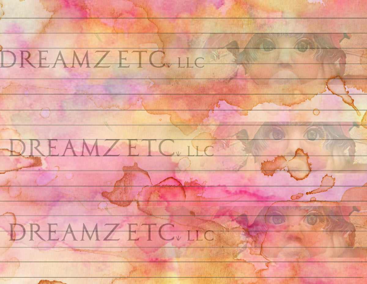 Watercolor Lined Journal Paper Pack - Digital - 10 Designs