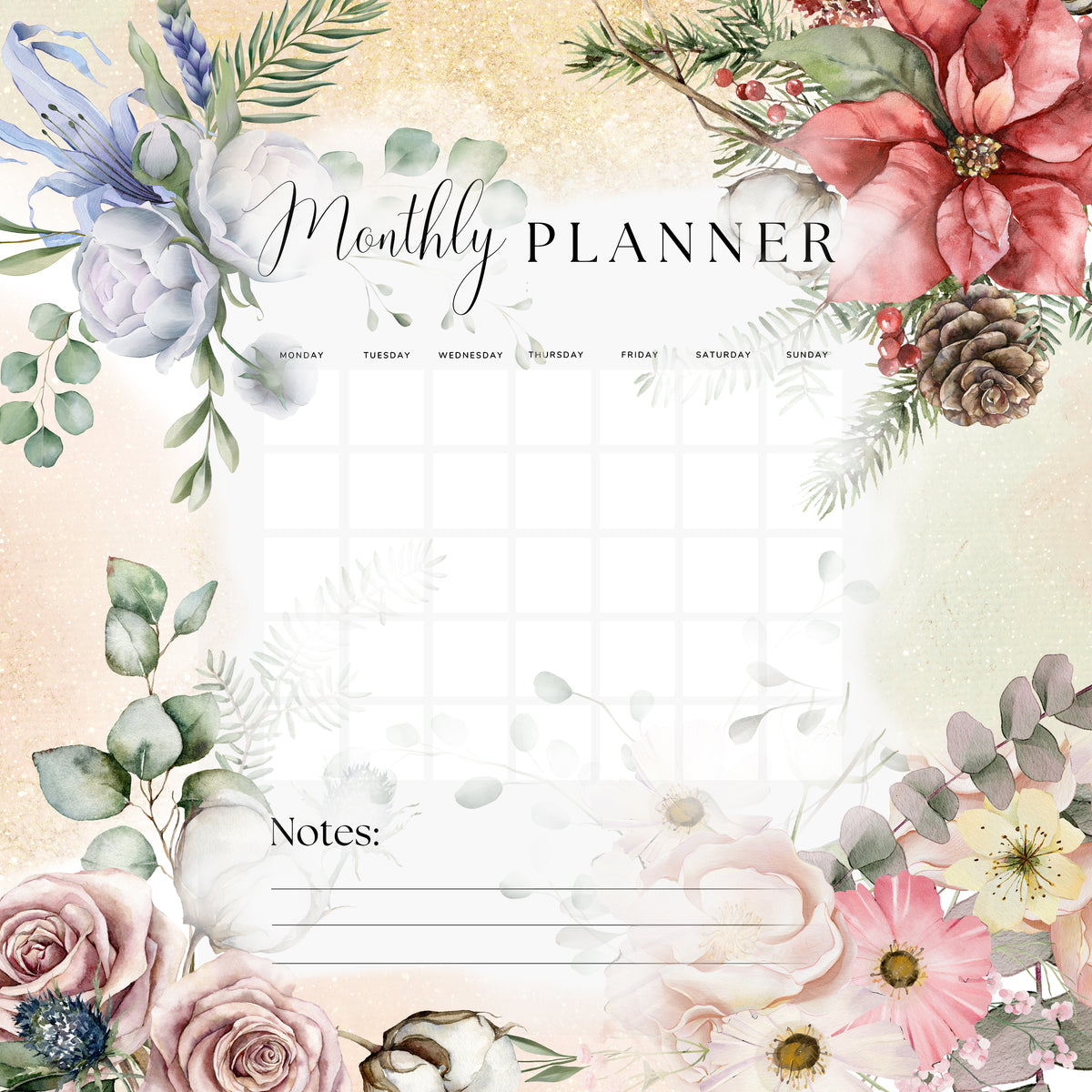 Love Blossoms Monthly Planner 2023 - Digital Collection