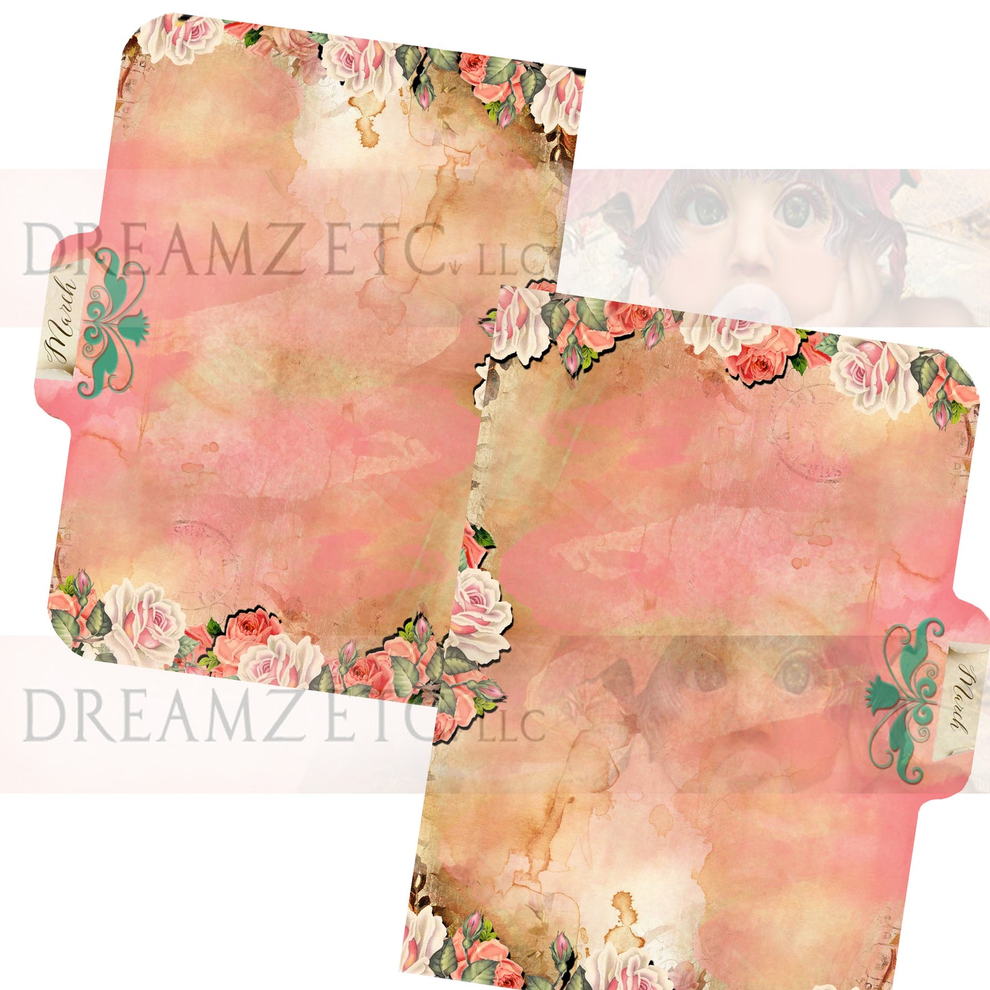Floral Dreamz Planner/Journal - Tabbed Dividers - Printable