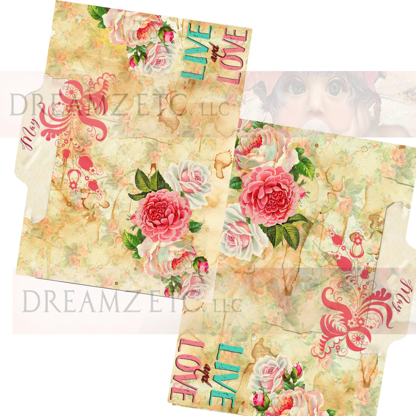 Floral Dreamz Planner/Journal - Tabbed Dividers - Printable