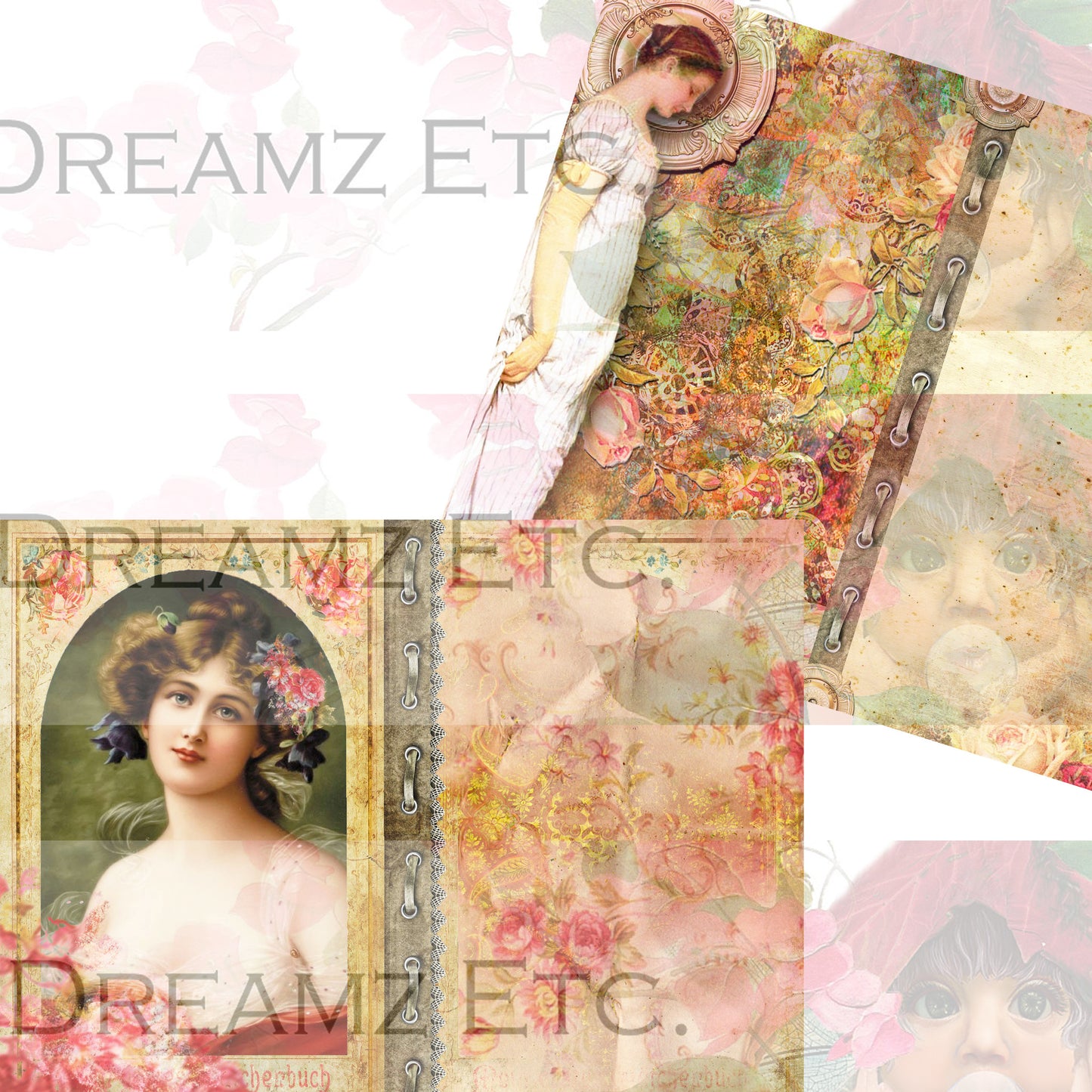 Medieval Romance Digital Collection - Entire Collection - 10 Papers/Designs, 5 Pocket Envelopes,Tags, and Ephemera Sheet