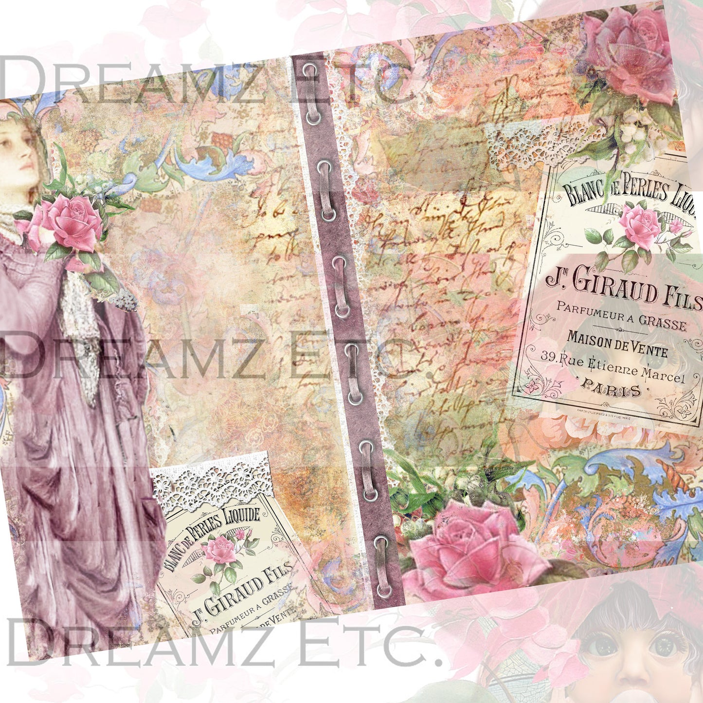 Medieval Romance Digital Collection - Entire Collection - 10 Papers/Designs, 5 Pocket Envelopes,Tags, and Ephemera Sheet