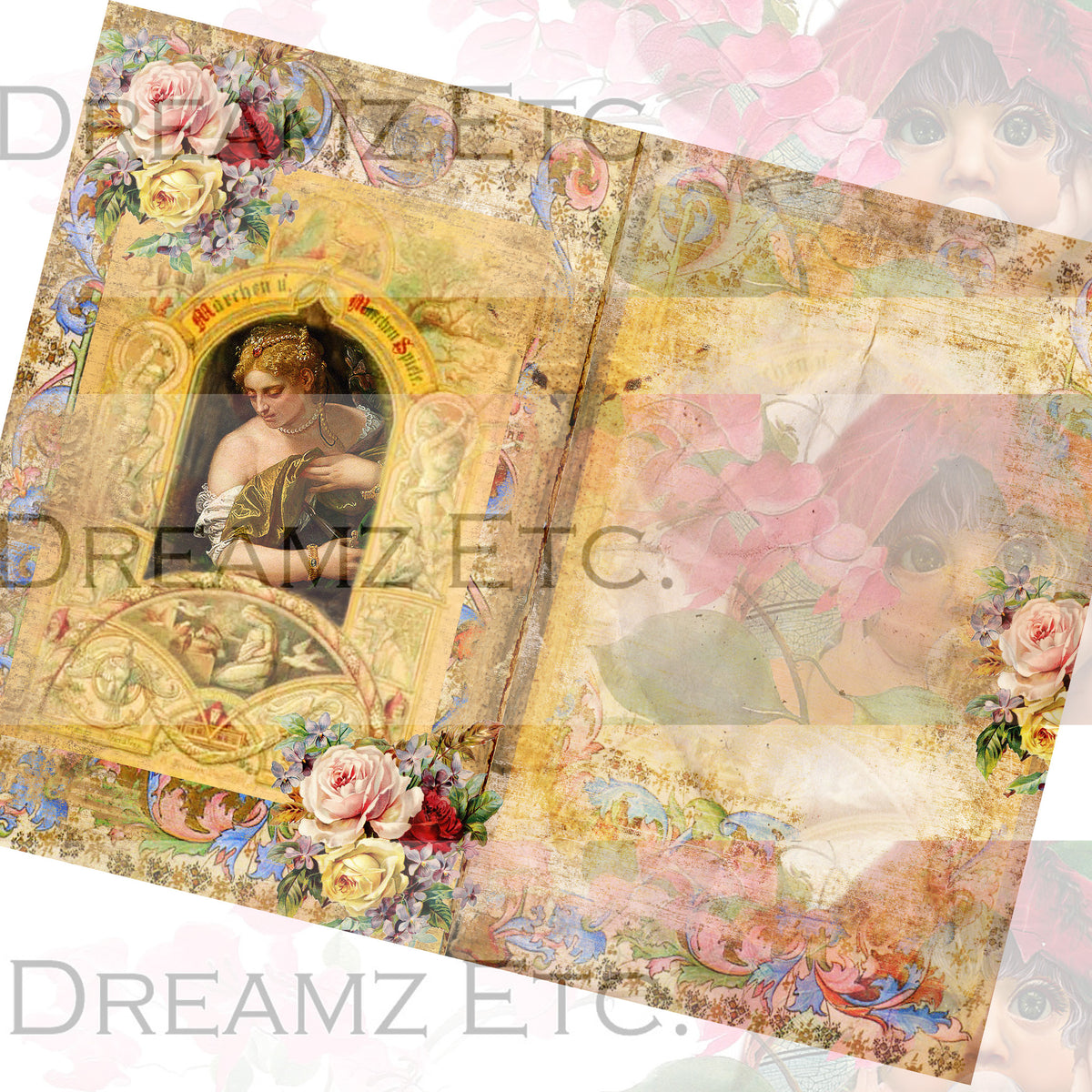 Medieval Romance Digital Collection - Entire Collection - 10 Papers/Designs, 5 Pocket Envelopes,Tags, and Ephemera Sheet