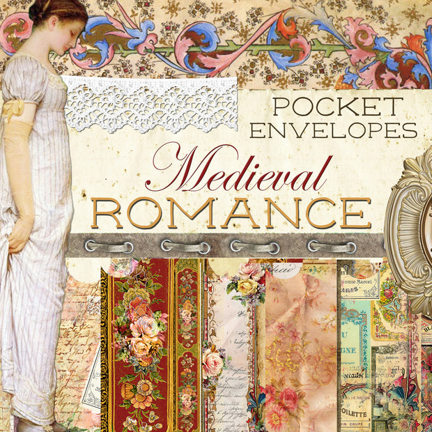 Medieval Romance Digital Collection - Entire Collection - 10 Papers/Designs, 5 Pocket Envelopes,Tags, and Ephemera Sheet