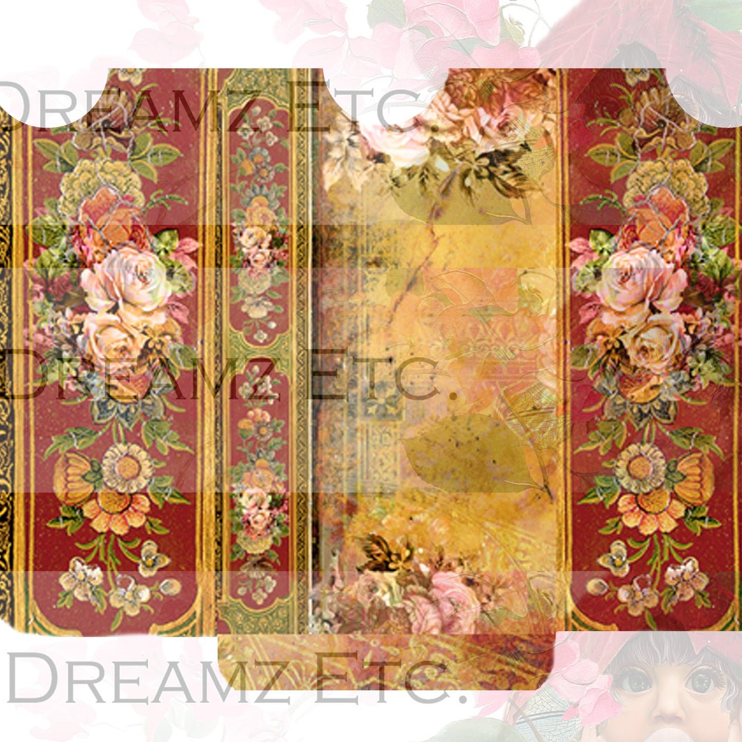Medieval Romance Digital Collection - Entire Collection - 10 Papers/Designs, 5 Pocket Envelopes,Tags, and Ephemera Sheet